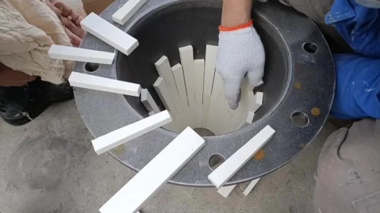 Doublure en céramique de cône d'alumine résistante à l'usure de dureté élevée/tube conique en céramique pour le revêtement de cyclone